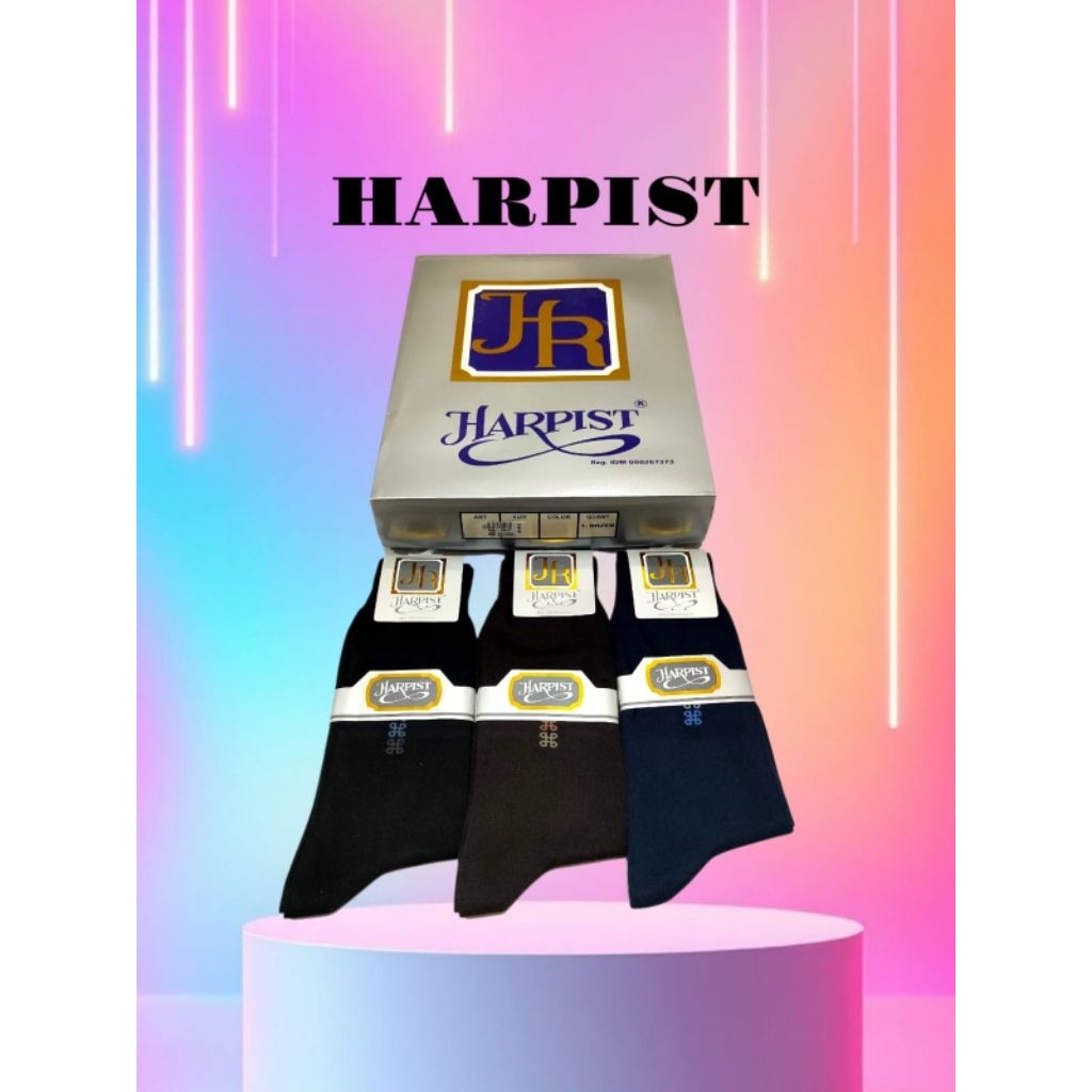 HARPIST Kaos Kaki Kantor HARPIST Silver Panjang Sebetis