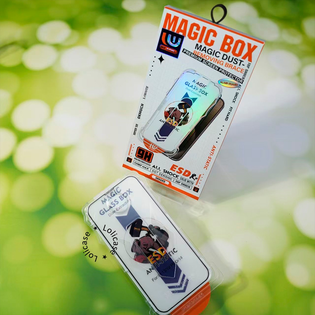 PREMIUM DIINAMI MAGIC BOX tempered glass anti gores iphone 11 12 13 14 15 16 X XR XS MAX Pro Max Plu
