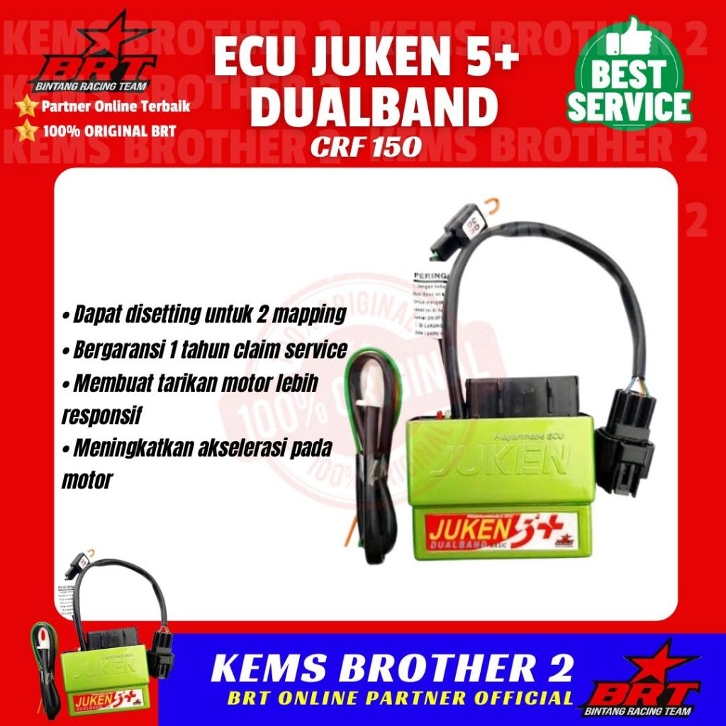 ECU CRF BRT JUKEN 5+ DUALBAND HIJAU ORIGINAL BRT ORIGINAL