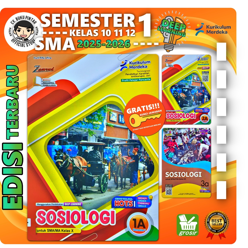 LKS SOSIOLOGI SMA KELAS 10 11 12 SEMESTER 1 KURIKULUM MERDEKA KURMER | Zamrud PUTRA NUGRAHA