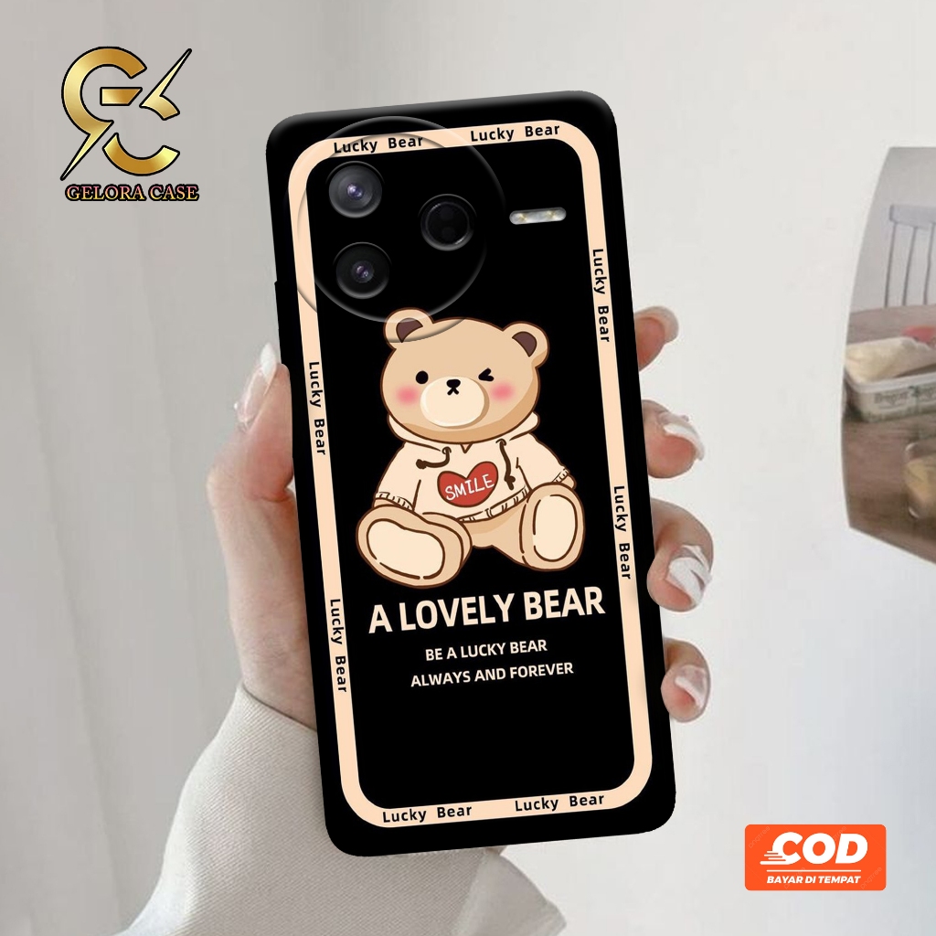 Softcase XIAOMI POCO F7 PRO 5G  - Geloracase - Case POCO F7 PRO 5G - Motif Case Bear - Case POCO F7 