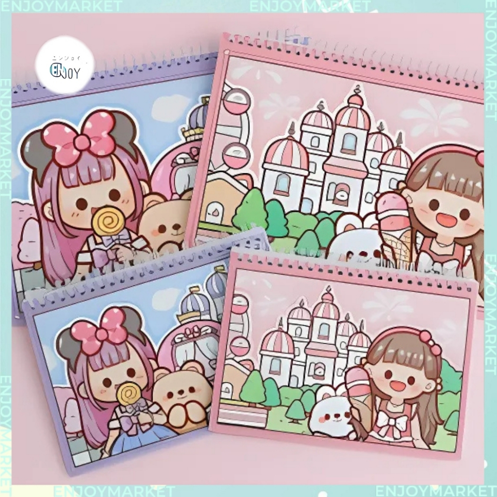 

Buku Tempel Aesthetic Buat Stiker Edisi Doudou Sauce Girl Castle TLD87
