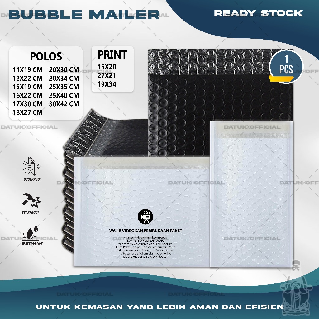 

Plastik Packing BUBBLE MAILER Kantong Polybubble Amplop Bubble Envelope Polymailer Olshop