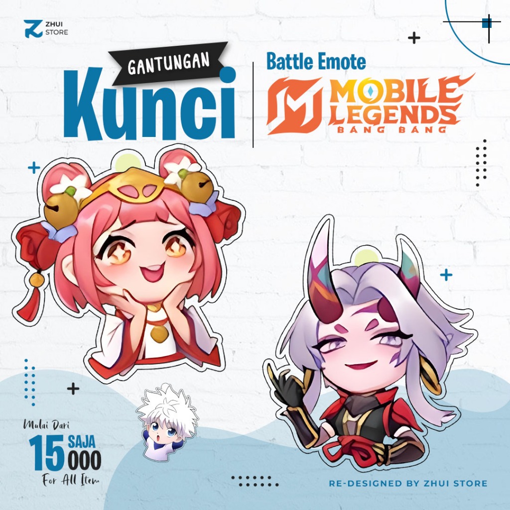 Gantungan Kunci & Tas Mobile Legend - Emote MLBB Akrilik Murah & Berkualitas