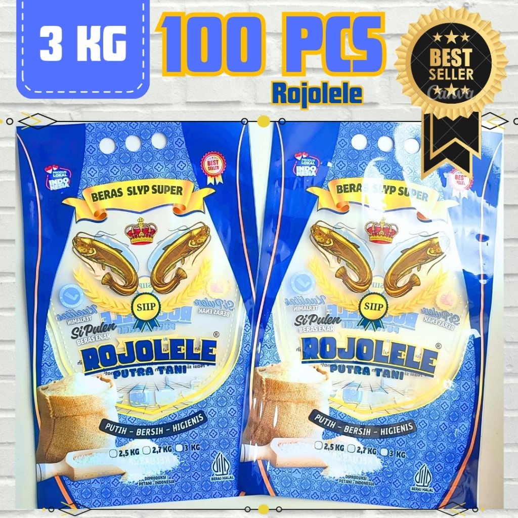 

Plastik beras Rojolele 3 kg, 100 pcs. bukan rinjani daunsuji