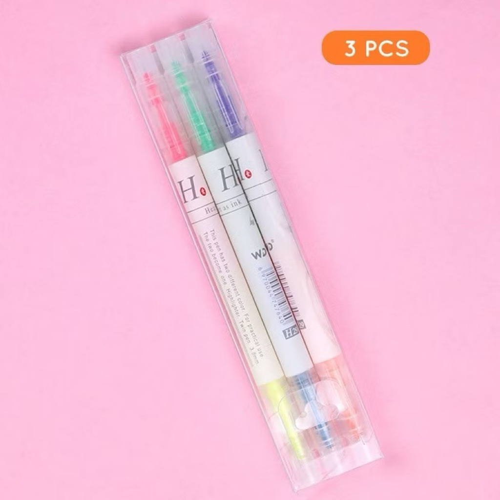 

Highlighter 2 sisi isi 3 pcs ada 6 warna