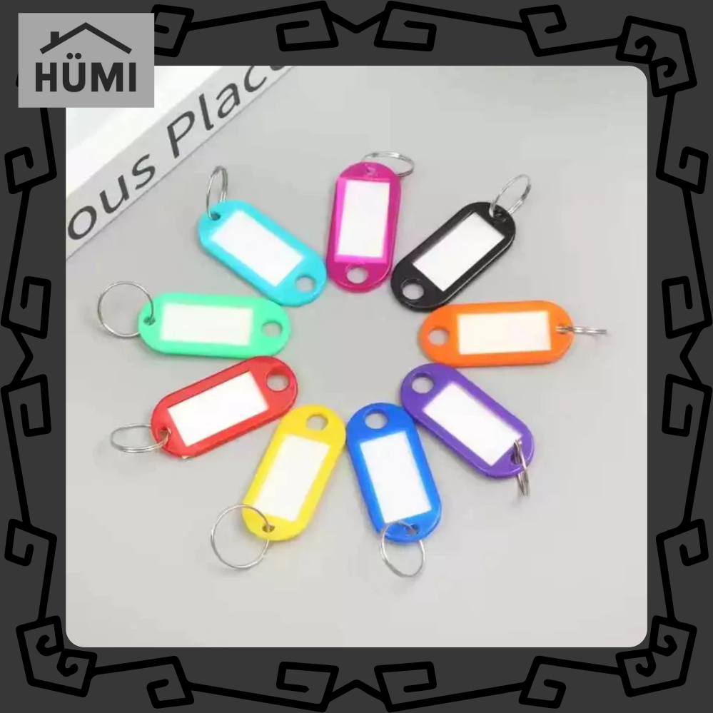 

Tag Gantungan Kunci Plastik Label Nama Keychain Ring Name Tag Simple