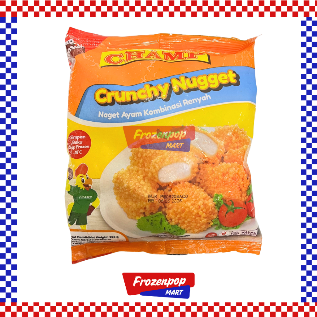

Champ Crunchy Nugget Naget Ayam Kombinasi Renyah 225gr [INSTANT MALANG]