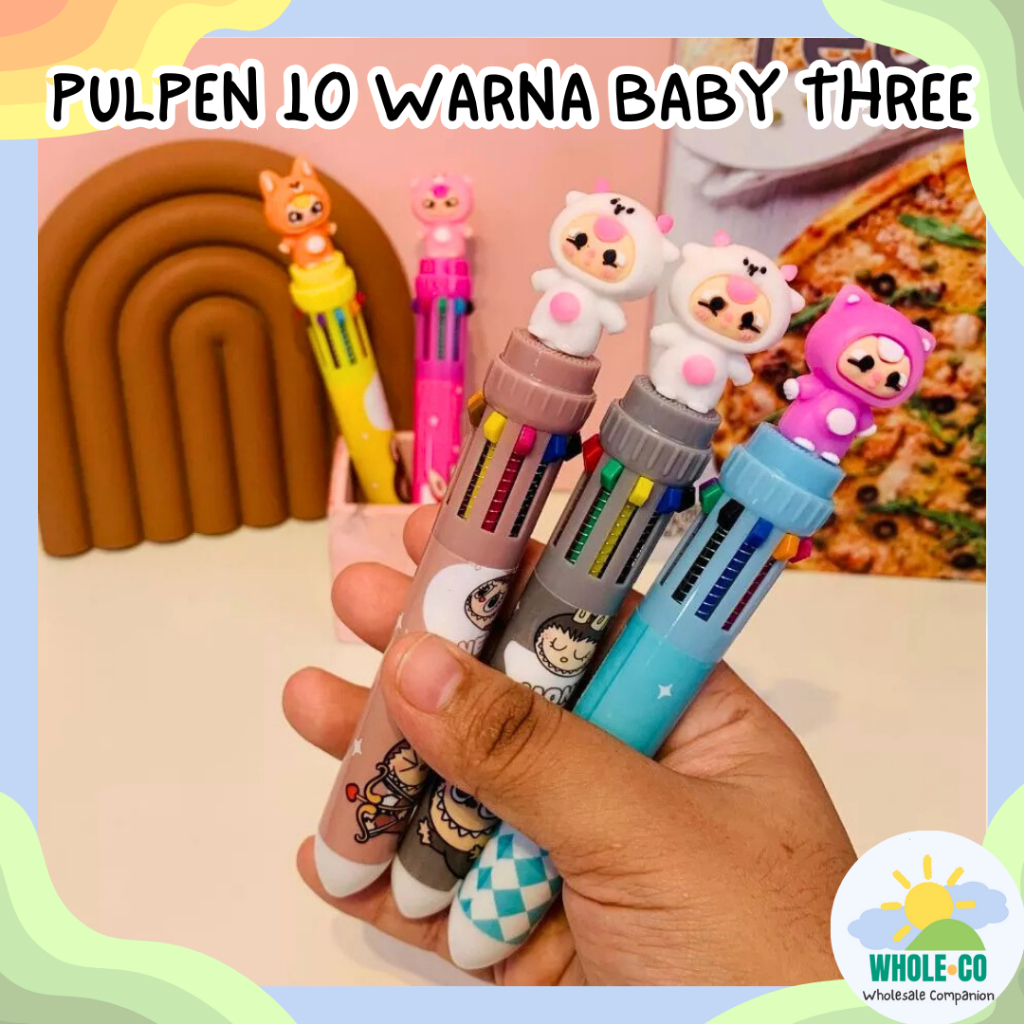 

Pulpen Mekanik 10 Warna Baby Three Premium Pastel Bayi Hewan Pena Cetek Unik Lucu Imut Termurah Grosir Cod