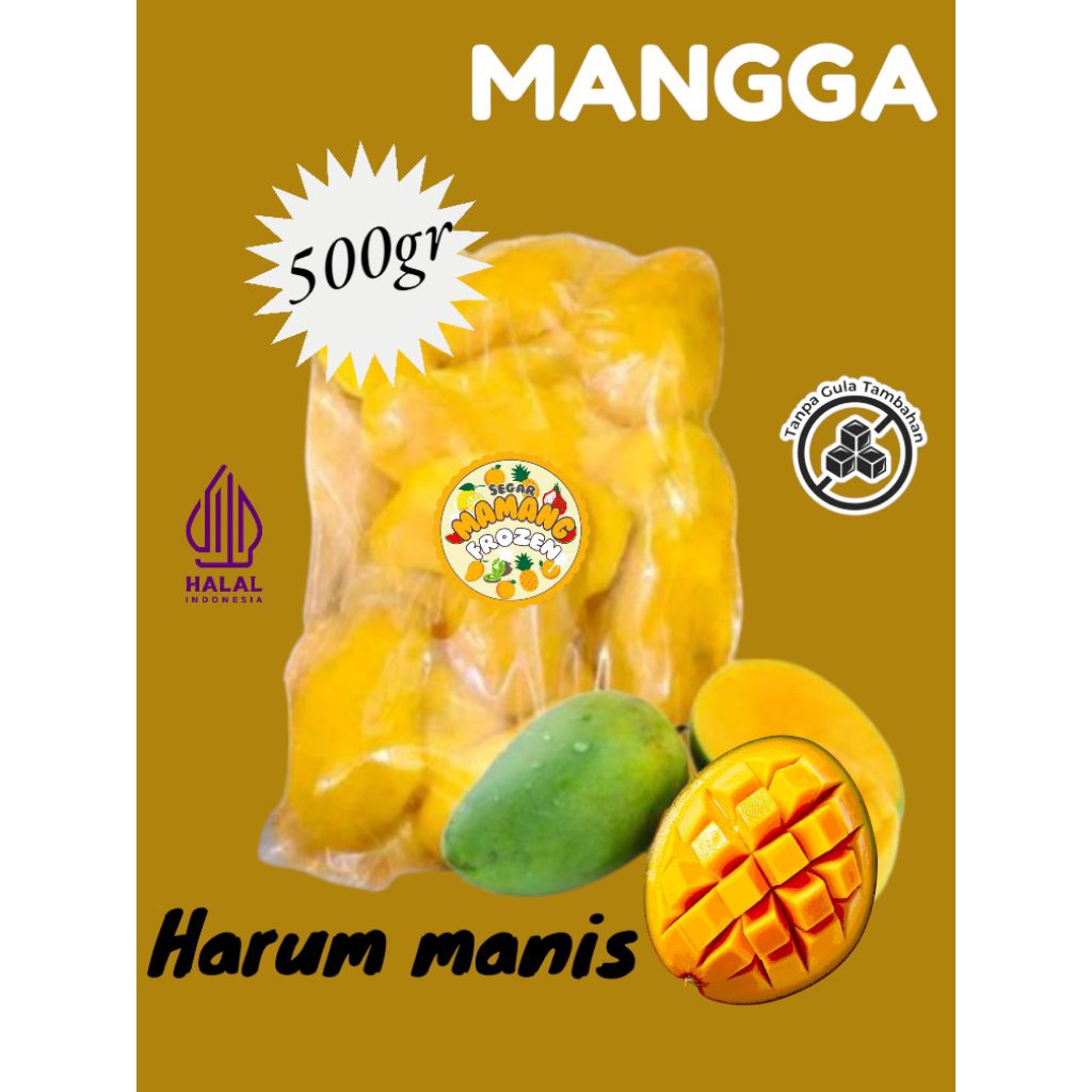 

MANGGA harum manis FROZEN 500gr & 1kg MANIS Tanpa bahan pengawet & pemanis buatan Beku dan HARUM