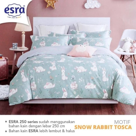Sprei Anak(Snow rabbit Tosca/pink) by Katun Esra,Seprai Home made uk.80,90,100,120,140,160,180,200