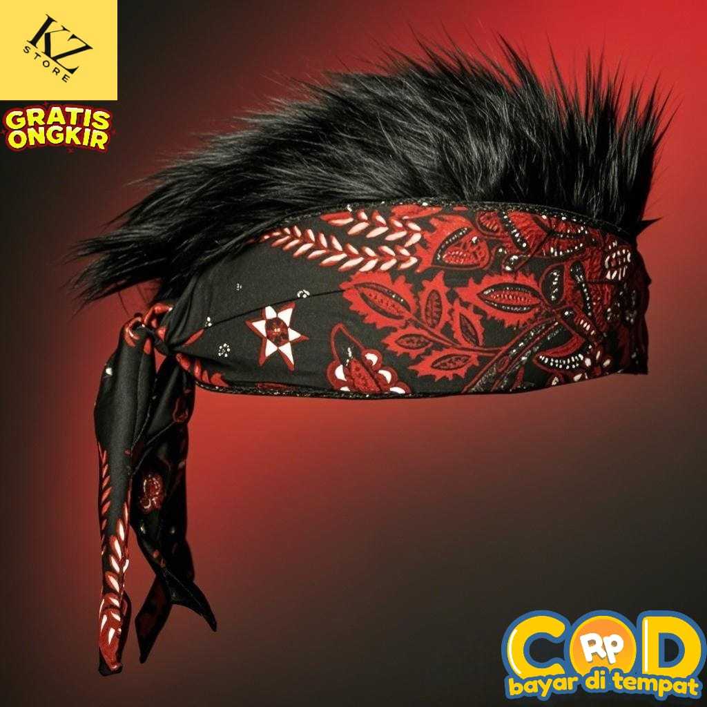 Topi Rambut Palsu Pria Premium Ikat Kepala
