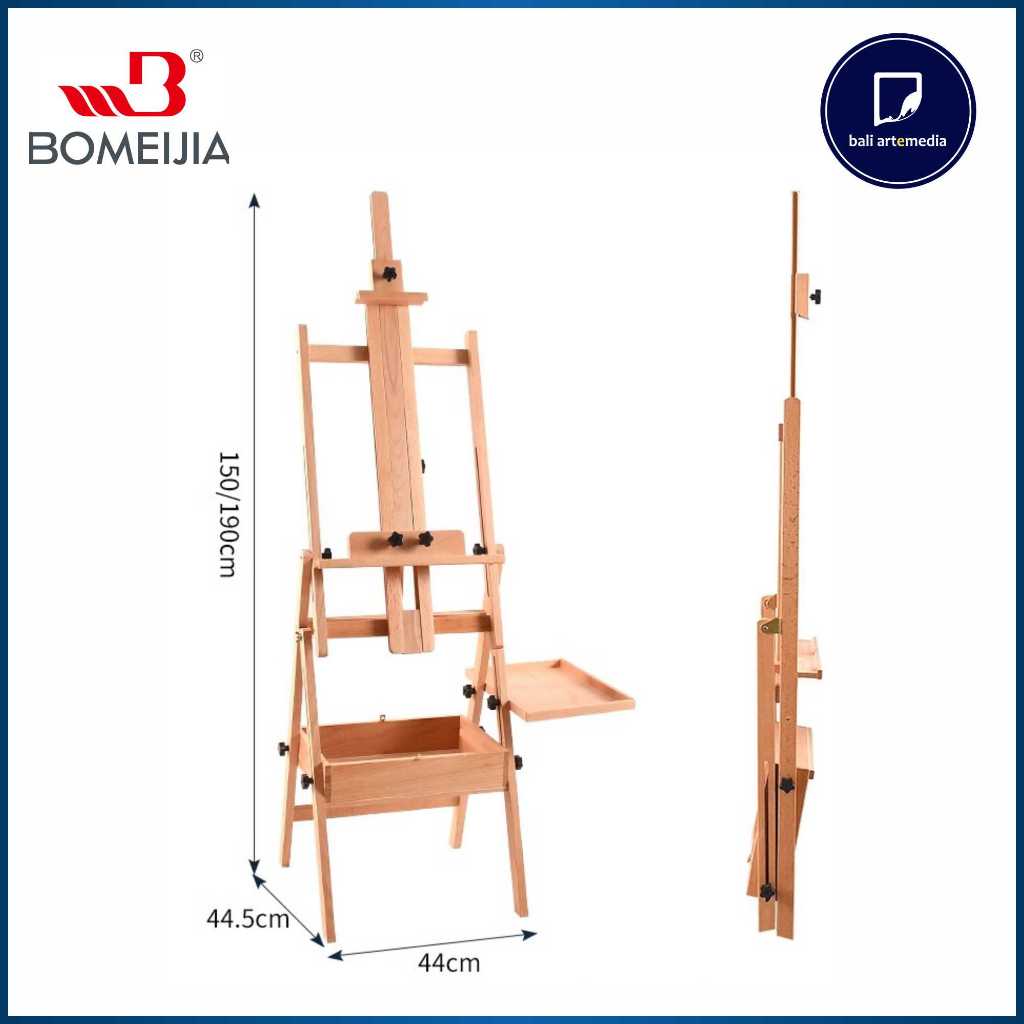 

Bomeijia Wooden Easel Drawer Flat W001 - Easel Lukis - Bali Artemedia
