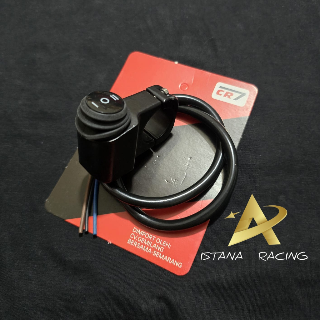 SAKLAR LAMPU ON OF BESI STANG MOTOR 3 MODE SAKLAR TOMBOL ON OF UNIVERSAL SEMUA MOTOR BISA