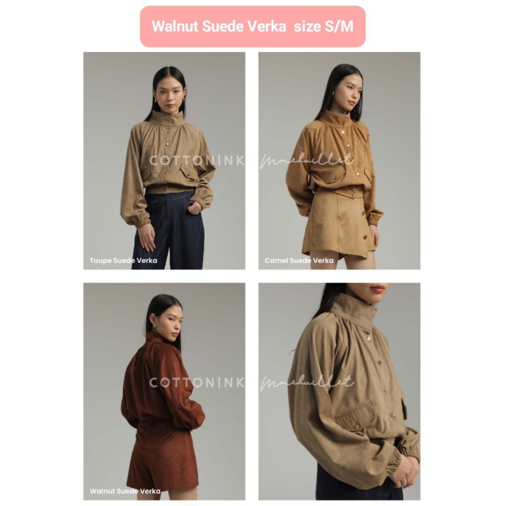 Cotton Ink x Mmehuillet : Suede Verka in Walnut size S/M