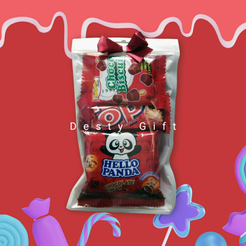 

mini gift snack/snack ultah murah/freebie tema merah