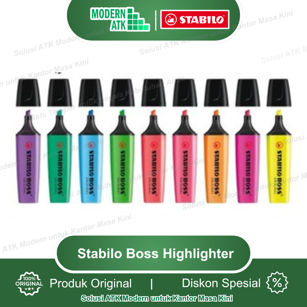 

Boss Stabilo Highlighter Textliner Original / Penanda Lucu Unik Murah