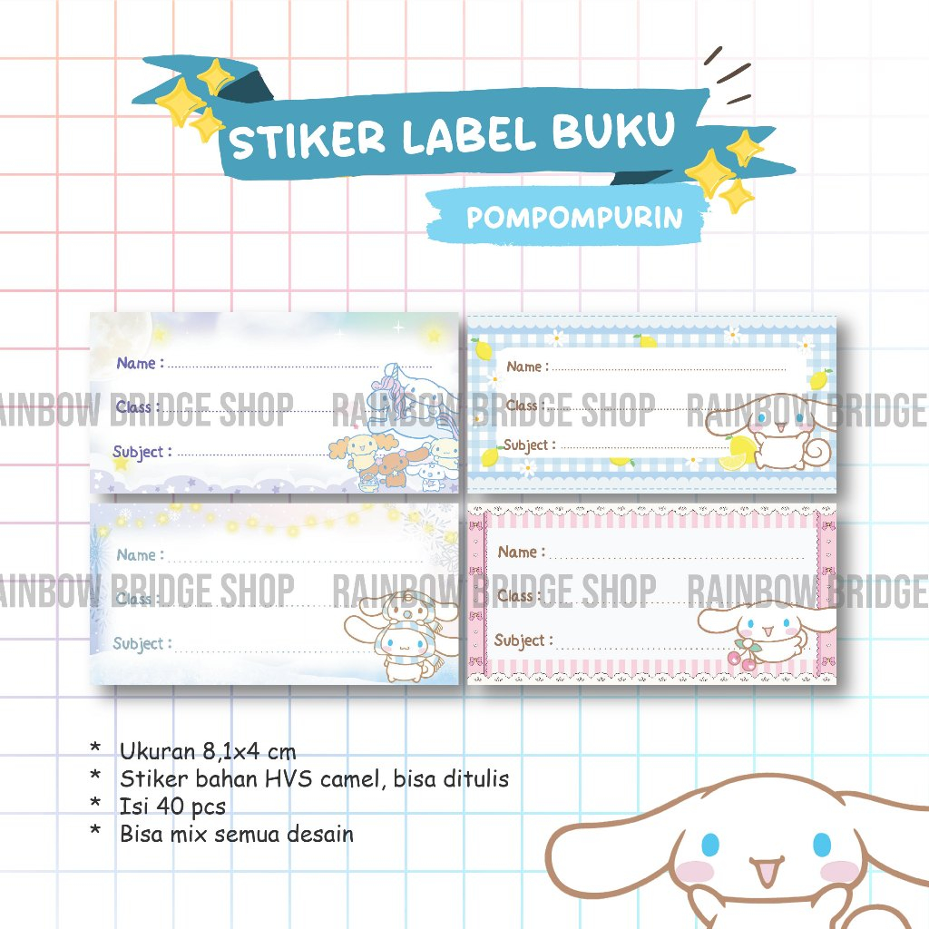 

Stiker Label Nama Anak Cinnamoroll