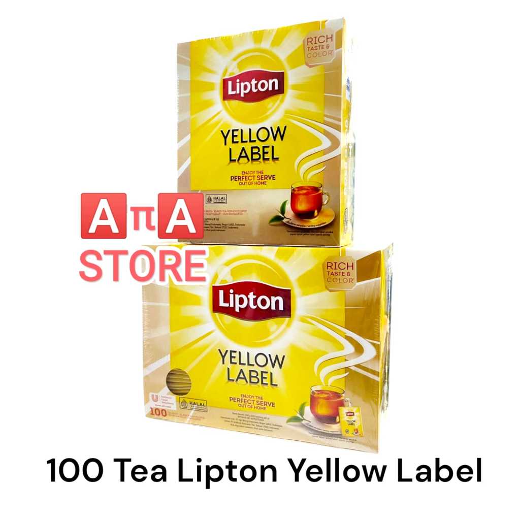 

Lipton Yellow Label Tea Envelope isi 100 sheet @2gr