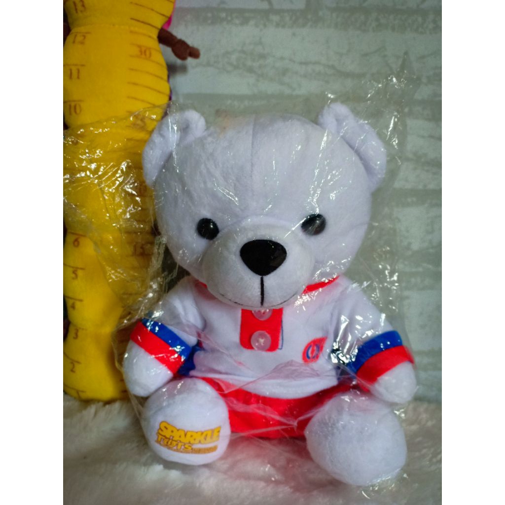 boneka Teddy bear putih kostum
