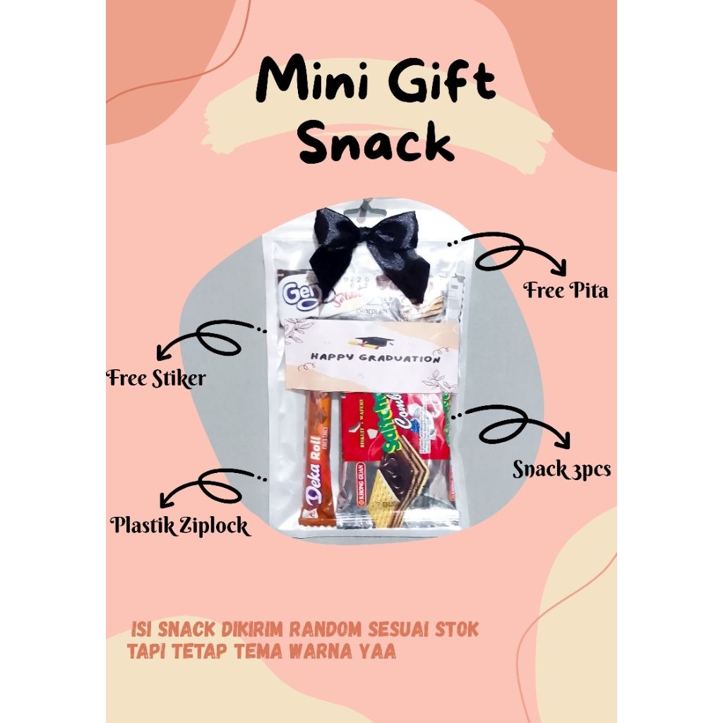 

Mini Gift Snack, Hampers Snack, Snack Freebies Tema Warna Hitam