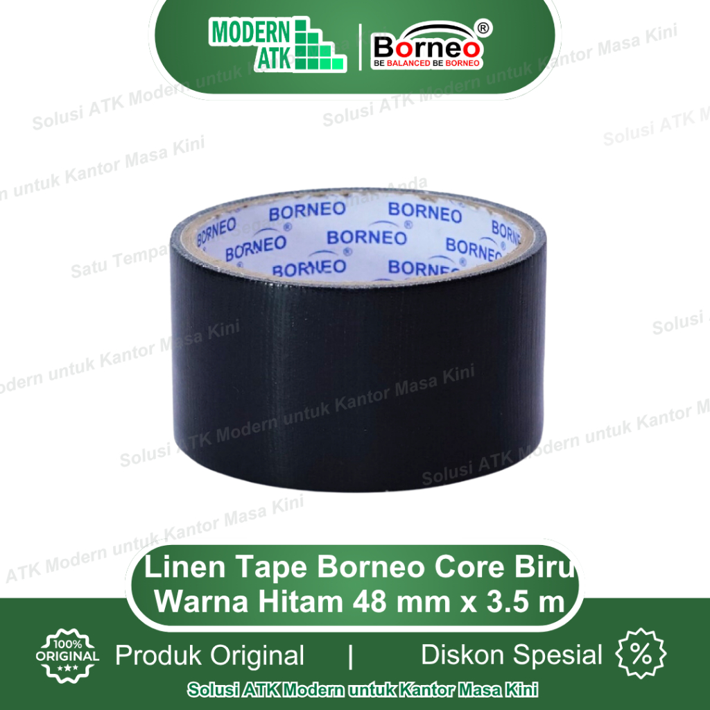 

BORNEO LINEN TAPE - Lakban Kain / Cloth Tape uk.48mm x 3.5m, kualitas premium