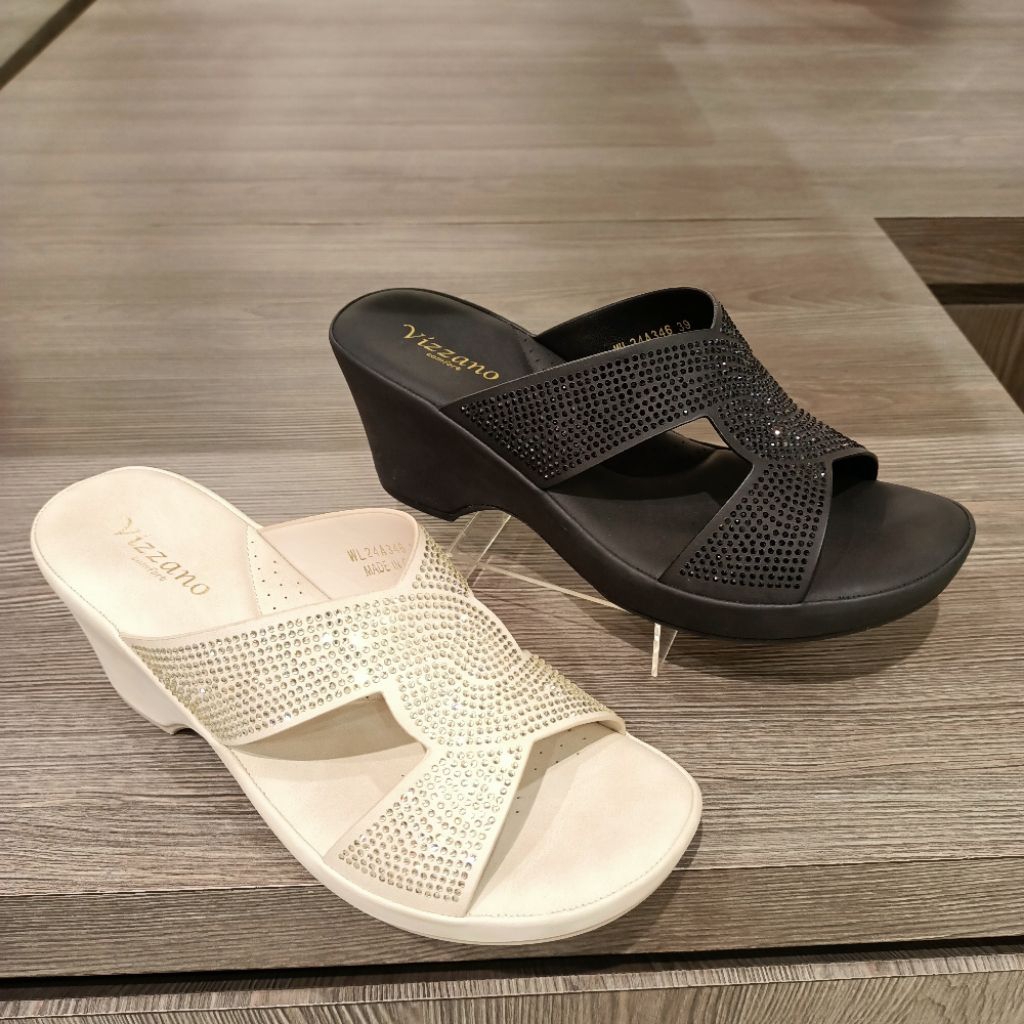 sandal wanita wedges 7cm ringan VIZZANO original matahari