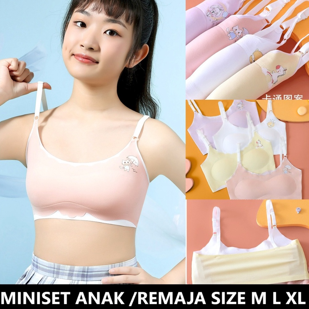 KODE P92K 8628 Premium Miniset Bra anak sekolah Remaja original import pelajar Seamless Tanpa Kawat 