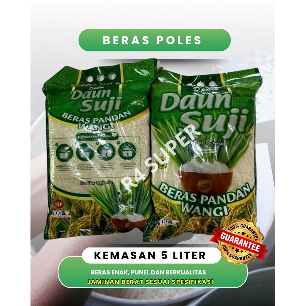

Beras Daun Suji 5 Liter – Pulen, Super, Harum Alami, Rasa Tradisi