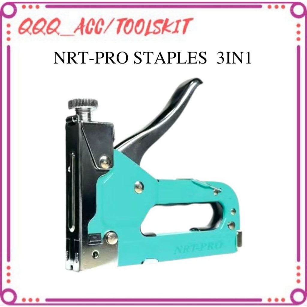 

NRT-PRO Stapler Staples 4-14mm Alat Staples Tembak Kertas Kayu Jok Motor Gun Tacker Steples Hekter Stapler Tembak Guntacker