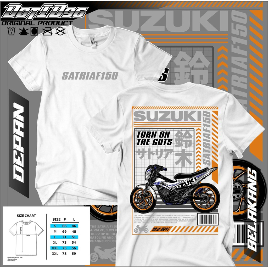 KAOS MOTOR SUZUKI SATRIA FU FREE TOPI baju pria