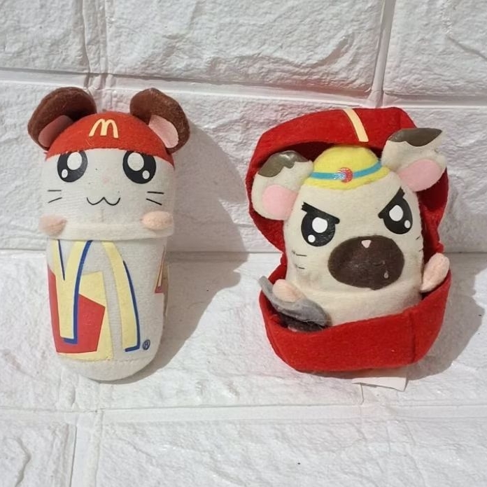 boneka kecil hamtaro tikus hamster original mcd mcdonalds boneka mini hamtaro hamster nugget rare un