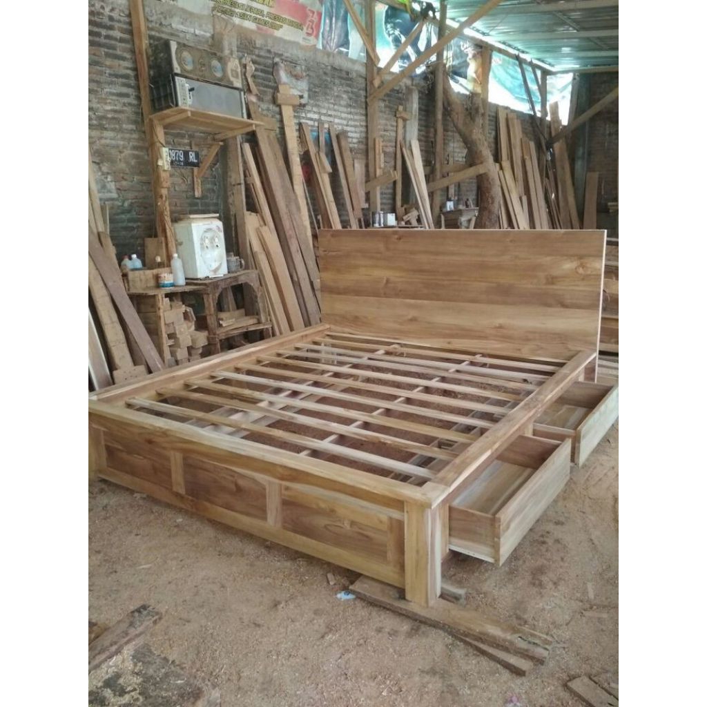 Dipan Anak Ranjang Kayu Jati Dipan Kayu Jati Tempat Tidur Kayu Jati