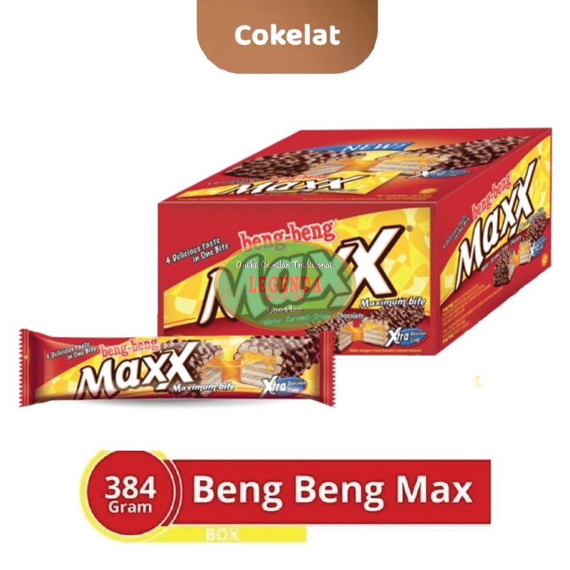 

GROSIR BENG BENG Maxx Box 384 Gr Gram isi 12 Pcs x 32Gr Wafer Bersalut Sereal Cokelat Extra Chocolate & Caramel Manis Coklat Renyah Snack Cemilan Tradisional Oleh Oleh Khas Pekalongan Murah Berkualitas Premium | BOX