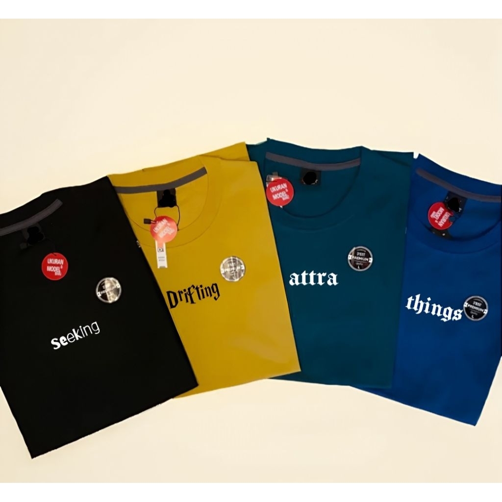 PAK3T 4 pcs 100 RIBU BAJU ATASAN COWOK/KAOS SIMPEL DISTRO PRIA WANITA/KAOS DISTRO POLOS TERBARU 2024