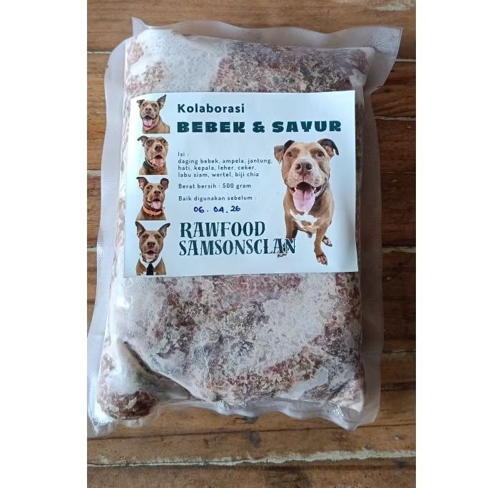 

Rawfood Bebek Sayur (500 gram)