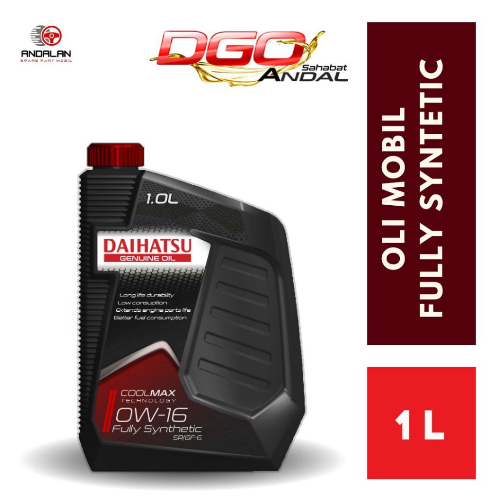 Daihatsu Genuine Oil 0W-16 SN SP GF-6 Fully Synthetic | Oli Mesin Mobil 1L