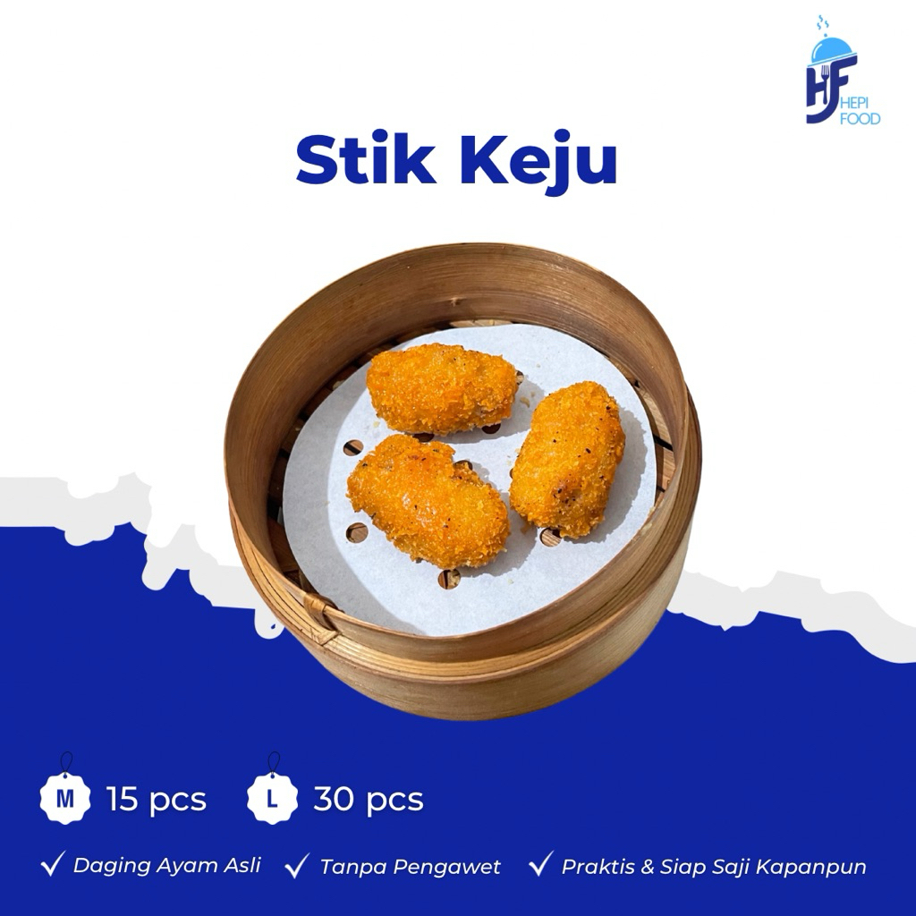 

HEPIFOOD Stik Keju Frozen Dimsum | Kemasan Usaha | 15,30 pcs | Lezat Berkualitas | Tanpa Pengawet
