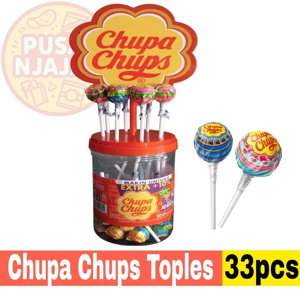 

Permen Chupa Chups Lollipop Display Toples isi 30pcs