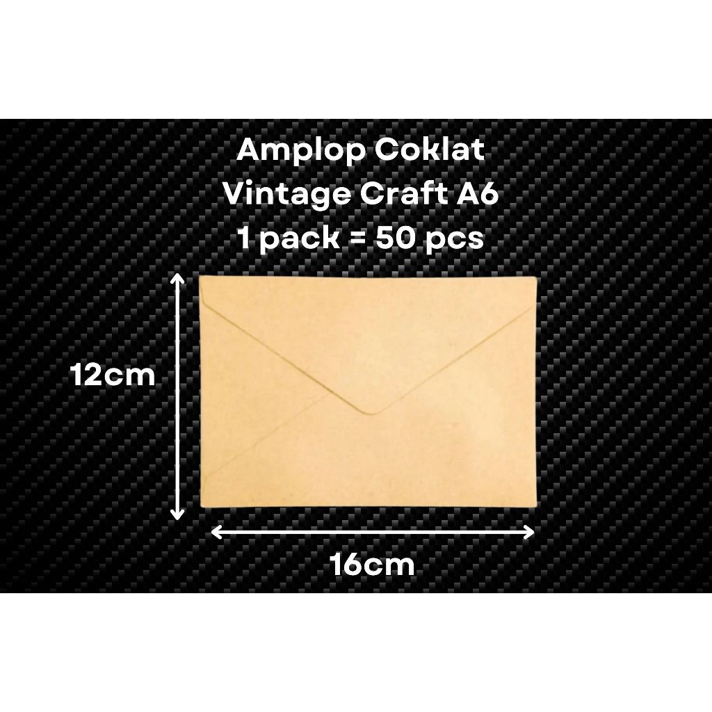 

Amplop Coklat Vintage Craft A6 (16 cm x 12 cm)