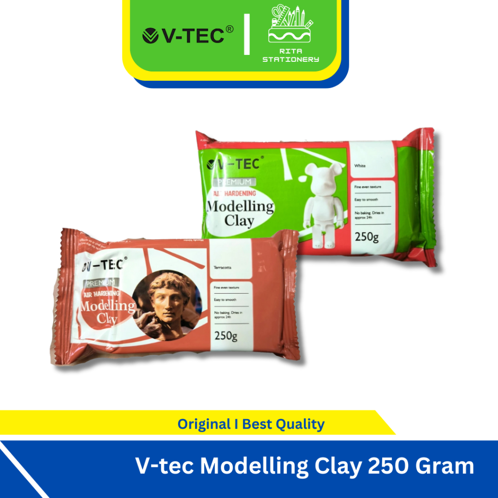 

V Tec Premium Modeling Clay Mc 1500 Warna white / merah bata Putih Tanah Liat