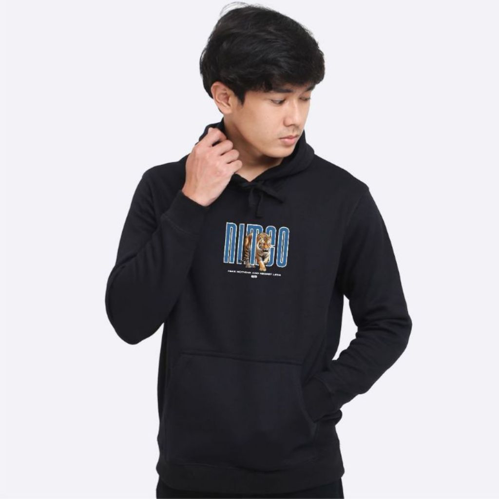 Nimco vsn Hoodie Sweater Tiger King Black Unisex _ Jaket Kekinian
