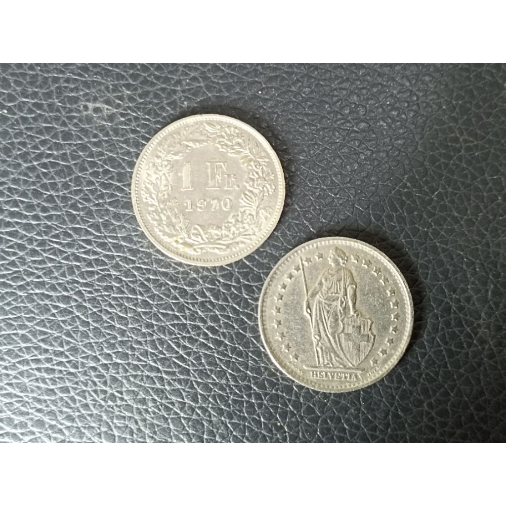 koleksi koin 1 franc swiss chf