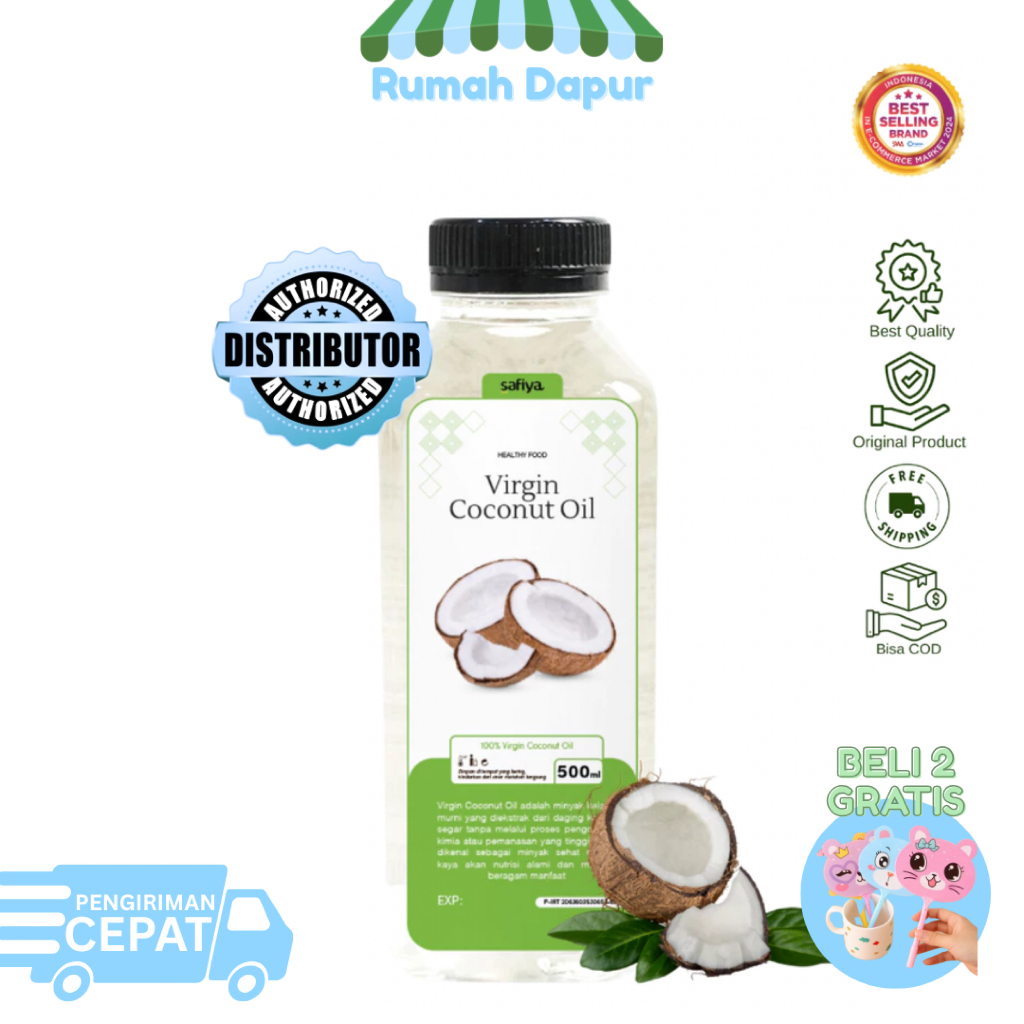 

Safiya Virgin Coconut Oil 500 ML VCO Minyak Kelapa Murni Premium