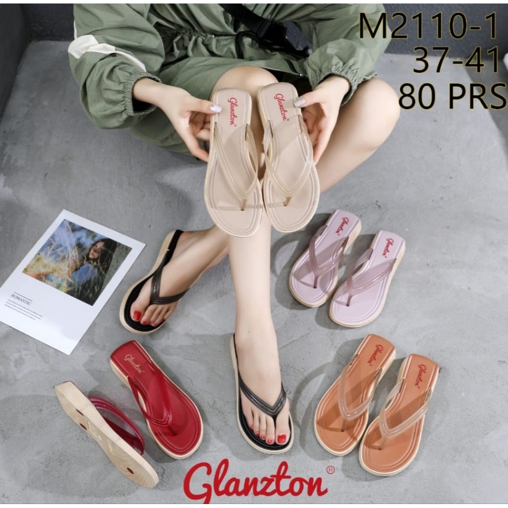 Sandal Wanita Jepit Jelly Glanzton Impor
