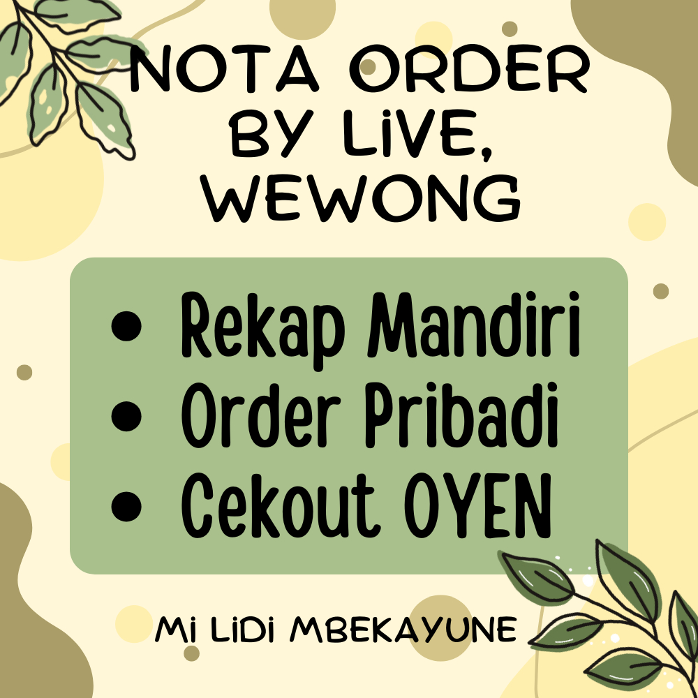 

NOTA PESANAN MANDIRI