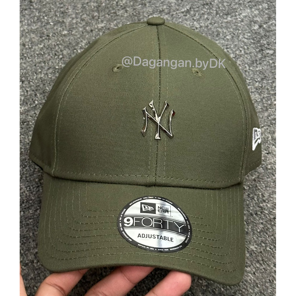 Topi New Era Metal Logo Original Resmi 100% Green Army