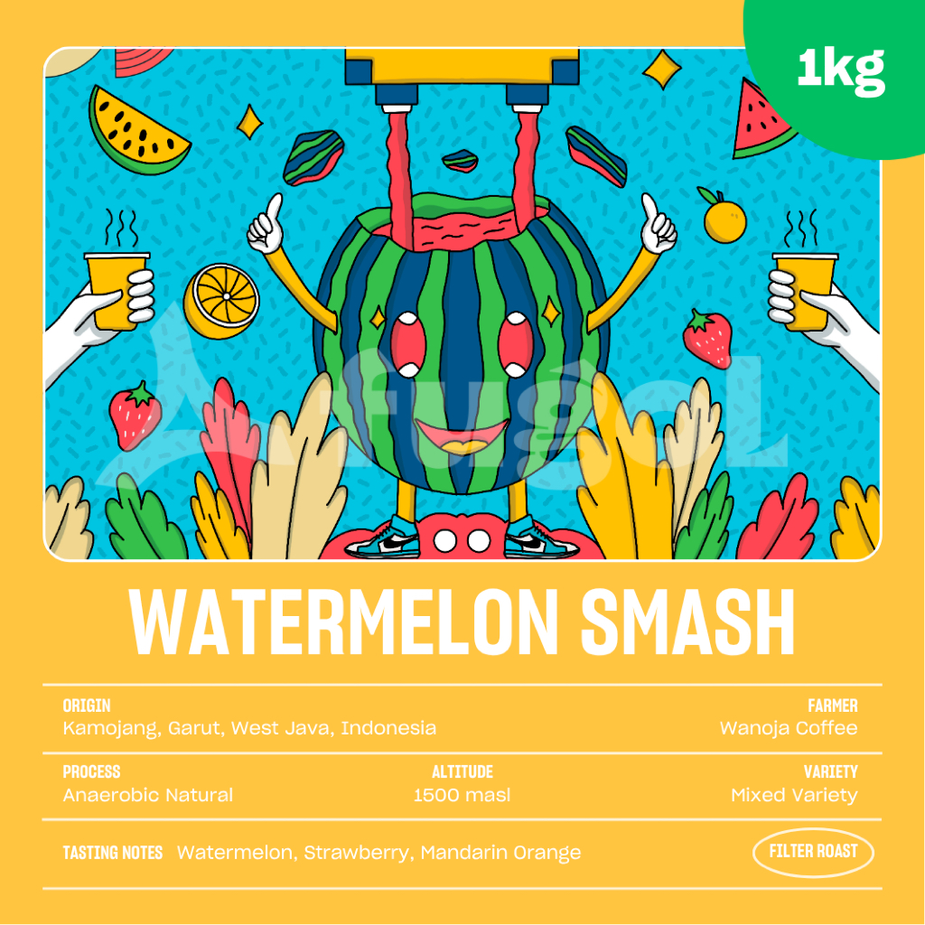

Kopi Arabika Jawa Barat WATERMELON SMASH (1 KG) Single Origin Specialty Coffee Arabica Beans