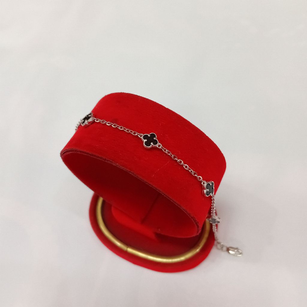 GELANG RANTAI WANITA CANTIK (VC) EMAS PUTIH