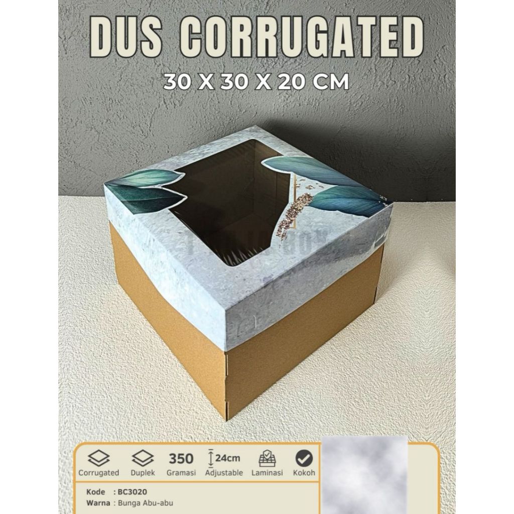 

TRAJA DUS CORRUGATED 30X30X20 TEBAL 10PCS DUS MAKANAN, HIASAN DLL